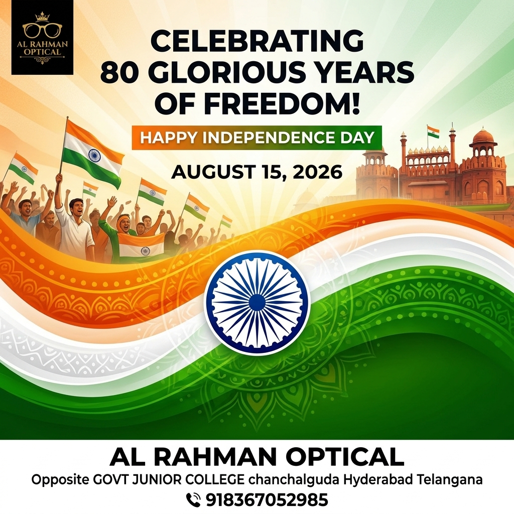 Al Rahman Optical Independence Day poster
