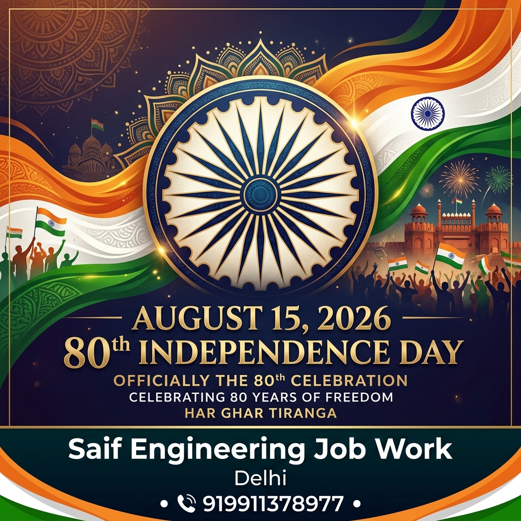 Saif Engineering Job Work Independence Day poster